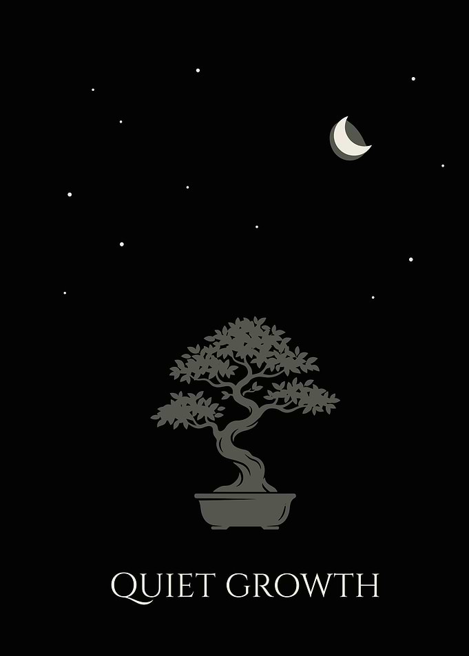 Bonsai Tree Under the Moon