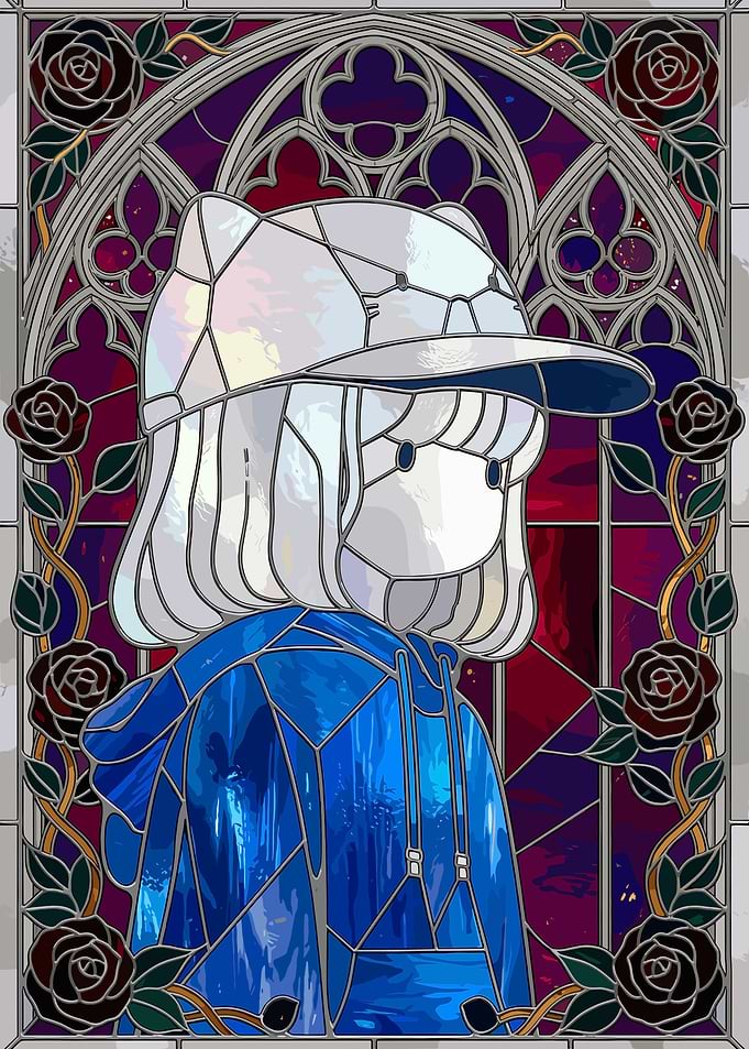 Stained Glass Anime Character Portrait