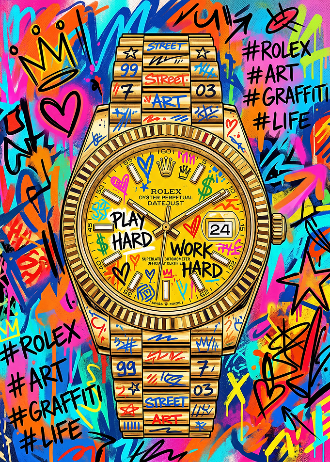 Graffiti Rolex Watch