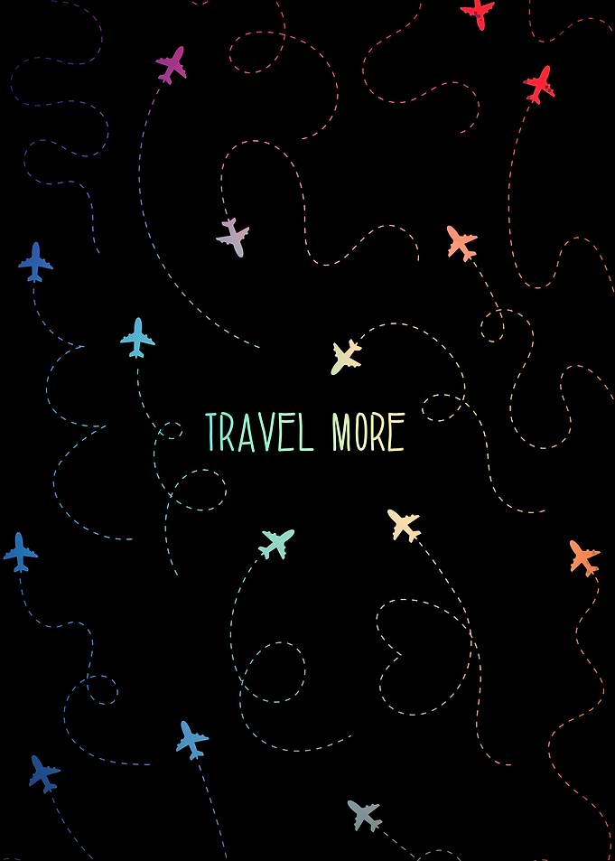 Travel More Airplane Doodles