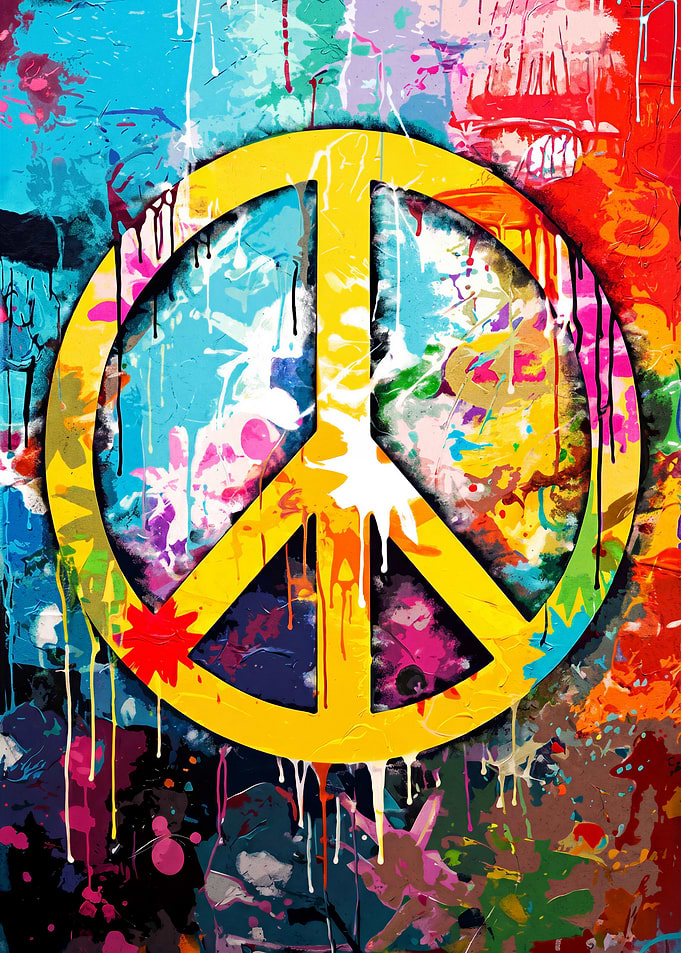 Peace Sign Graffiti Street Art