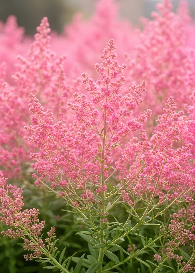 Pink Astilbe Flowers in Bloom