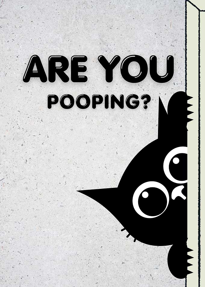 Peeking Cat Asks 'Are You Pooping?'