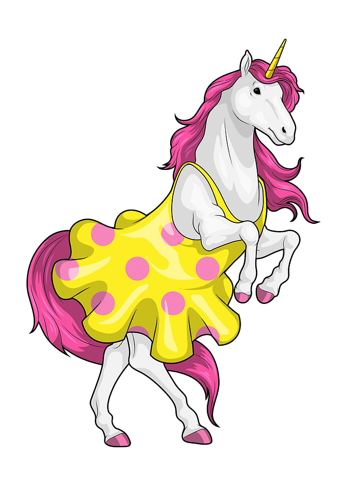 Unicorn Polka dot Dress