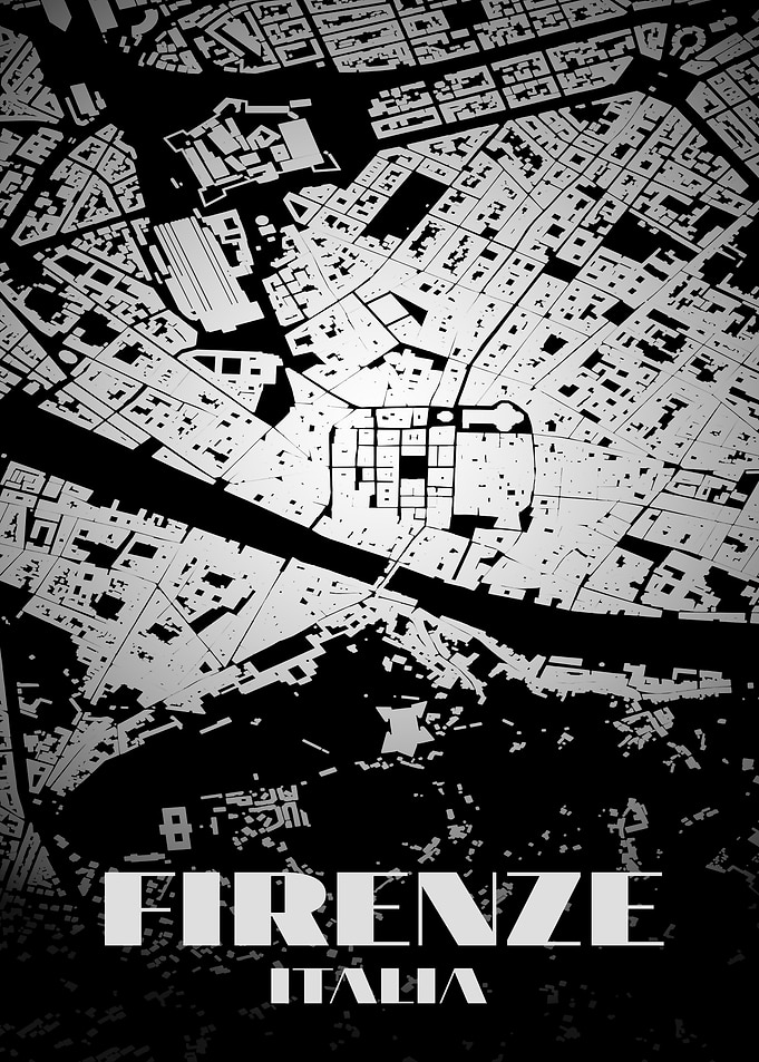 Florence Italy Map Art