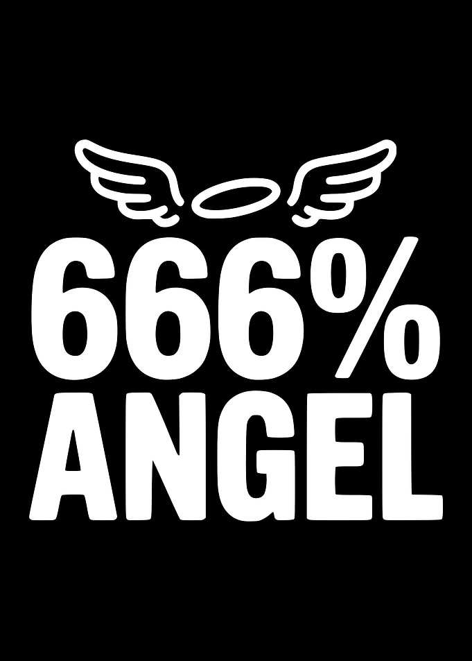 666% Angel Text Art
