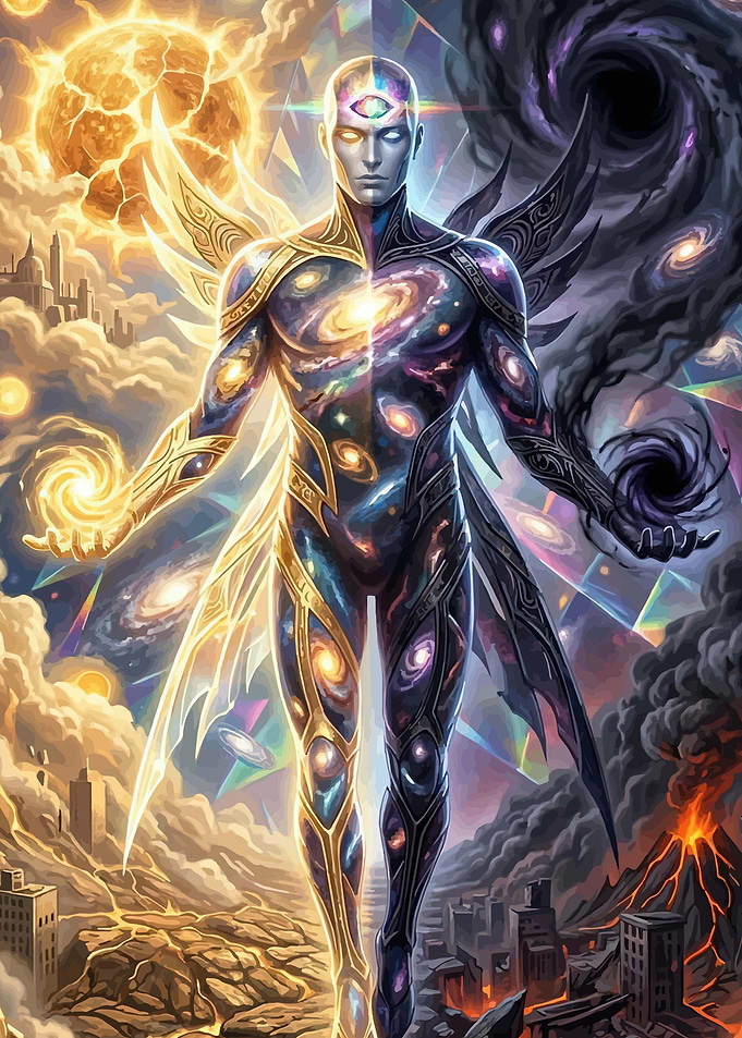 Cosmic Being of Light and Dark