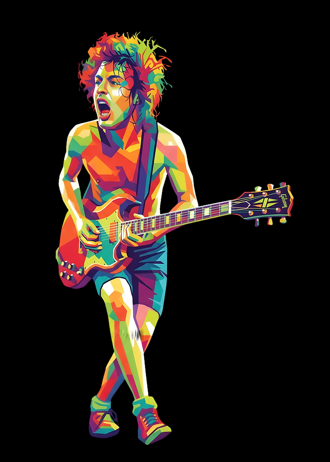 Colorful Rock Guitarist