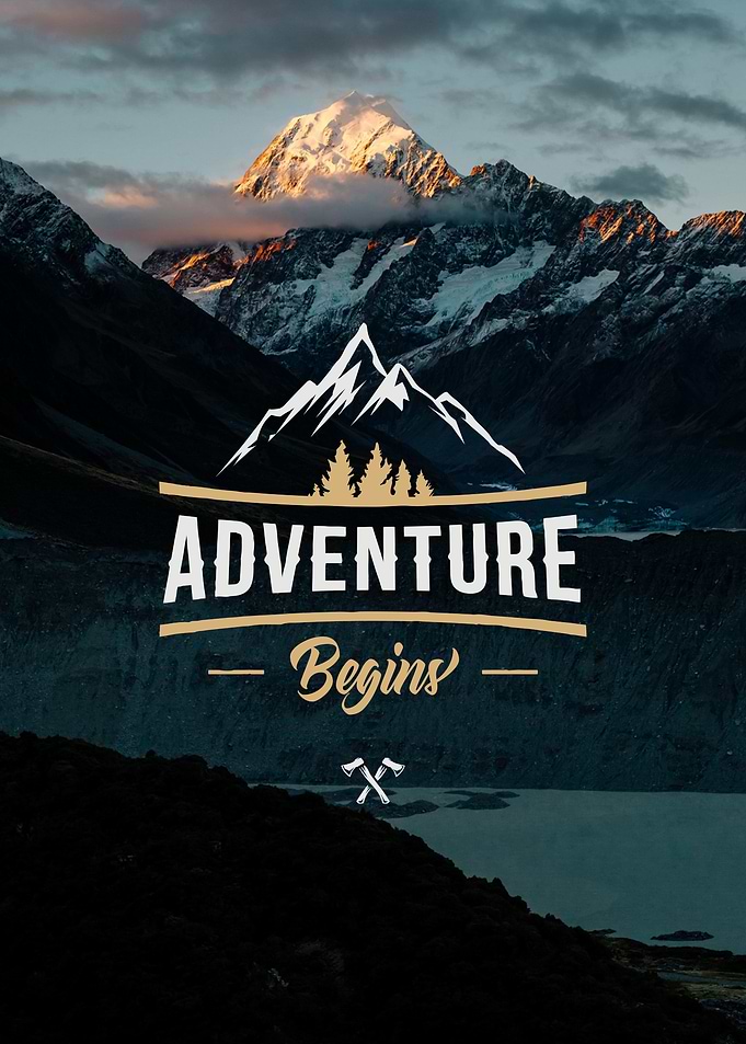 Adventure Begins Mountain Landscape