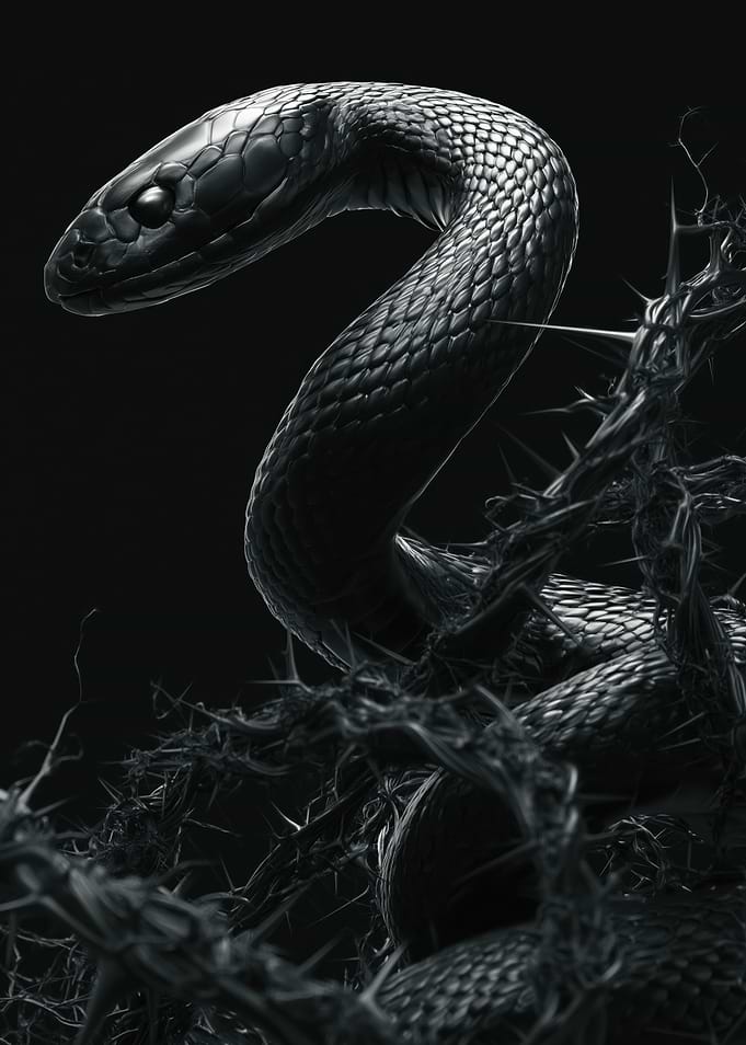 Black Snake on Thorns