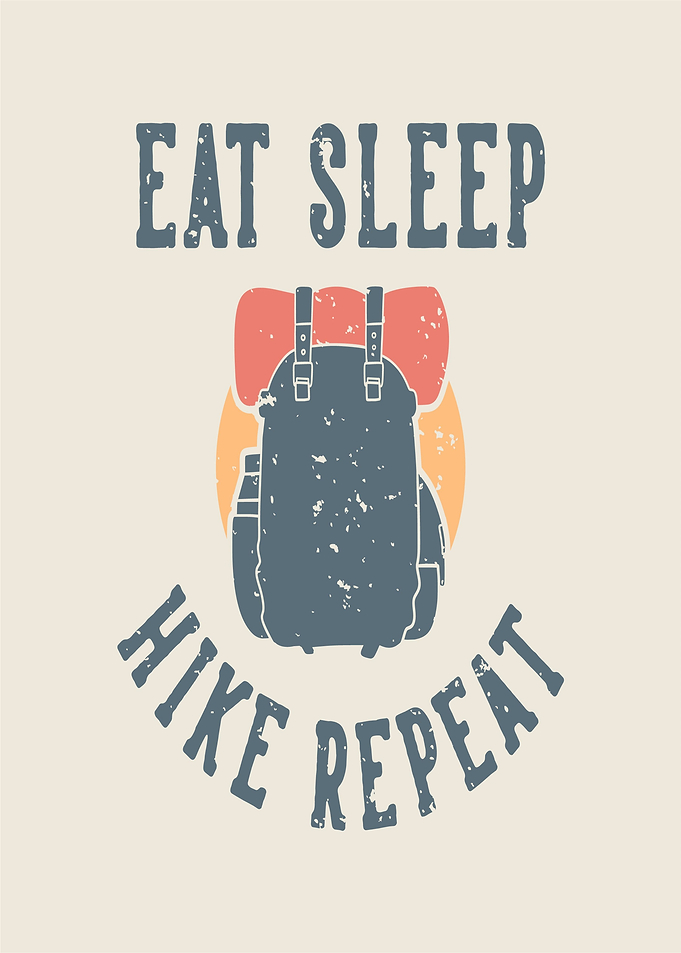 Eat Sleep Hike Repeat Backpack