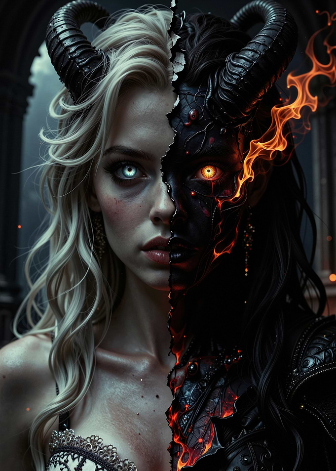 Dual-Nature Demon Woman