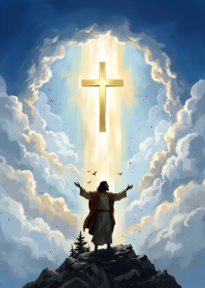 Jesus Christ and the Golden Cross
