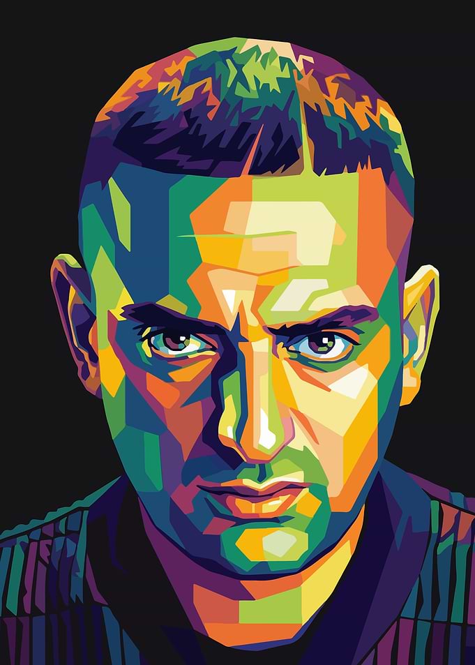 Colorful Portrait of haftbefehl