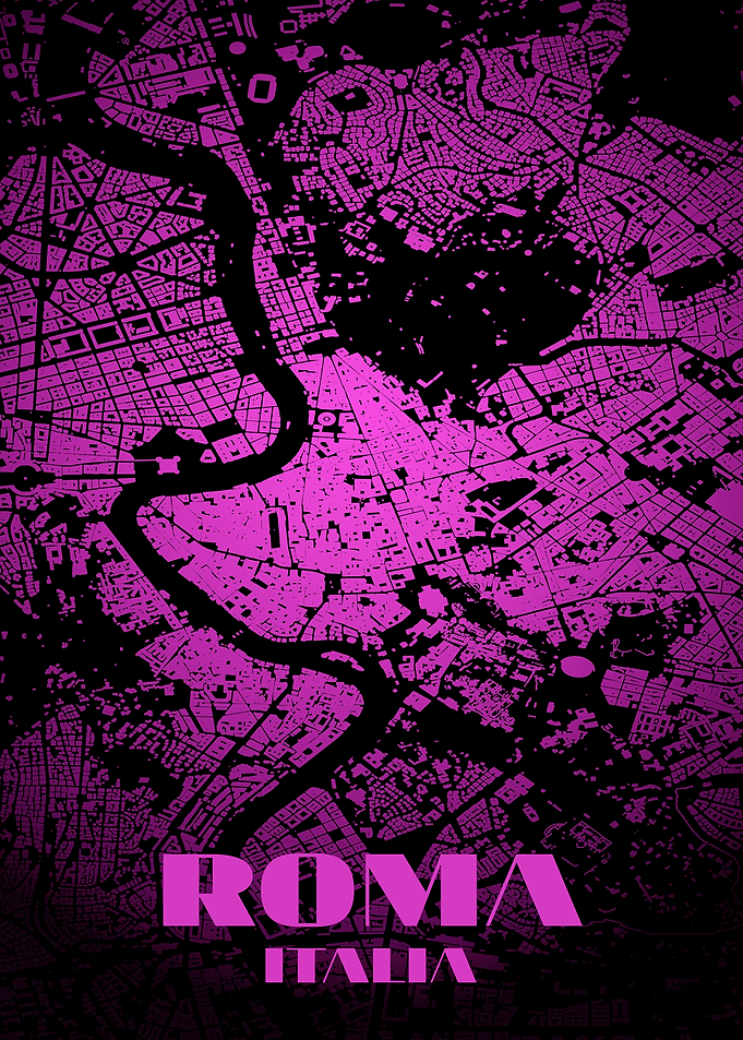 Roma Italia Map Poster