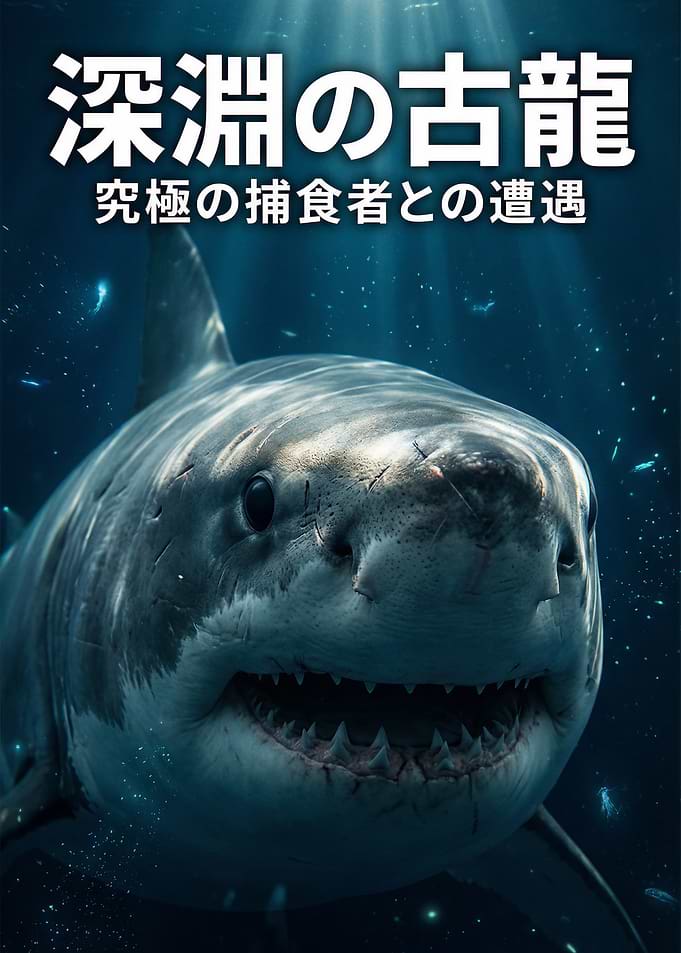 Great White Shark in Deep Ocean