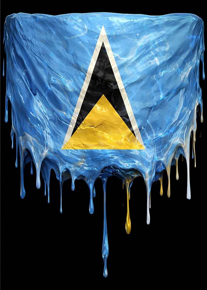 Melting Saint Lucia Flag