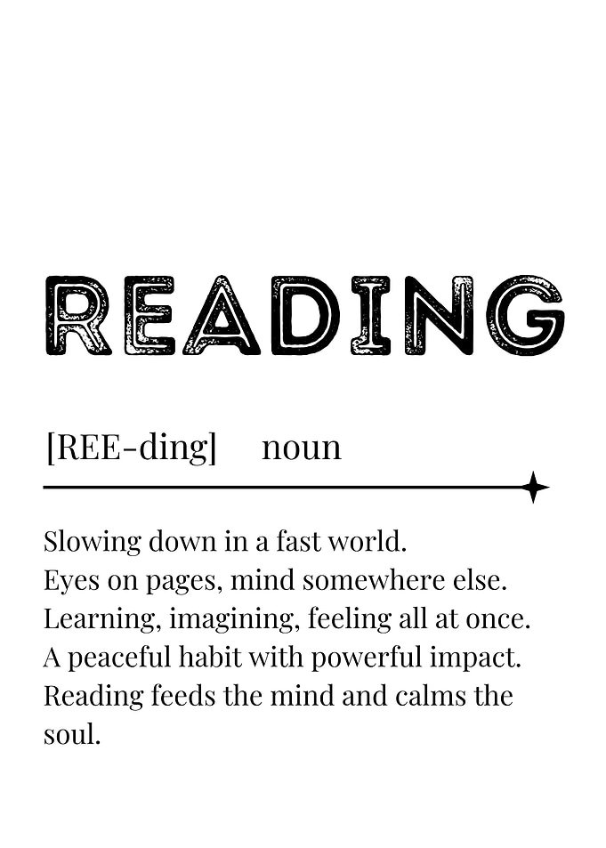 Reading Definition Poster