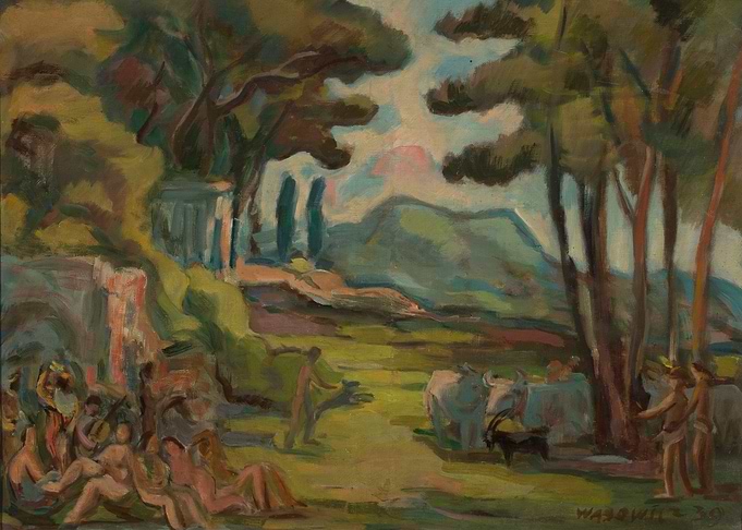 Pastoral Scene with Figures and Animals