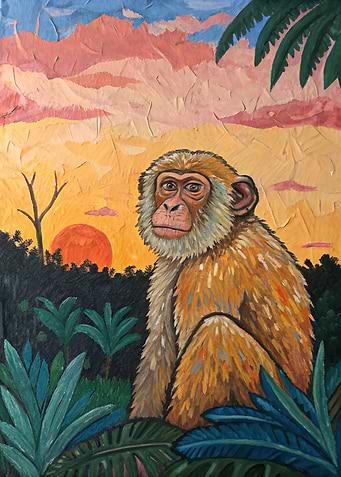 Monkey at Sunset
