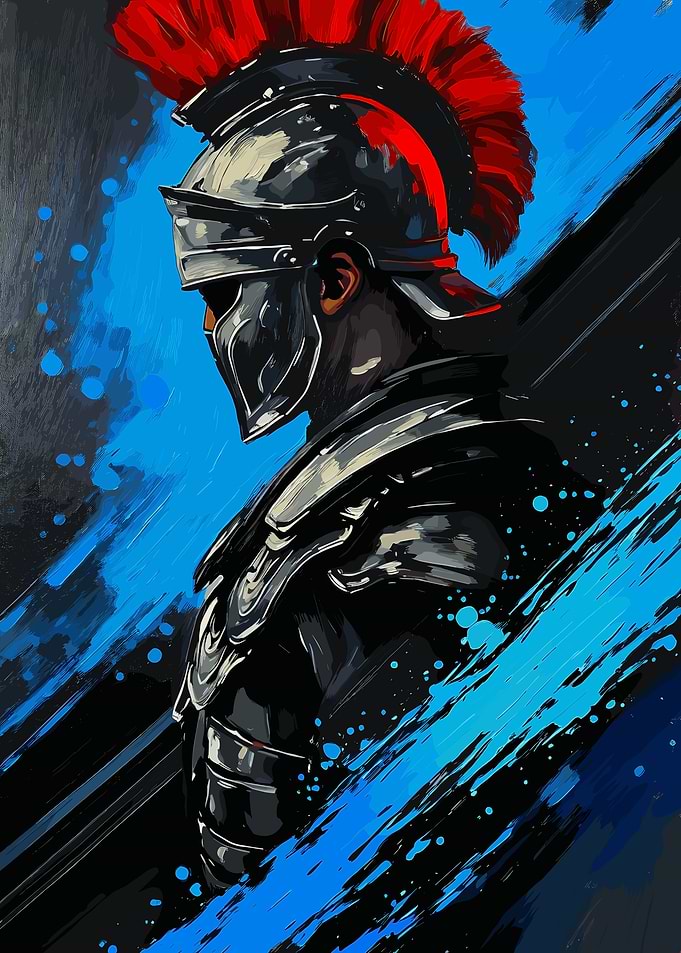 Roman Soldier with Red Plume