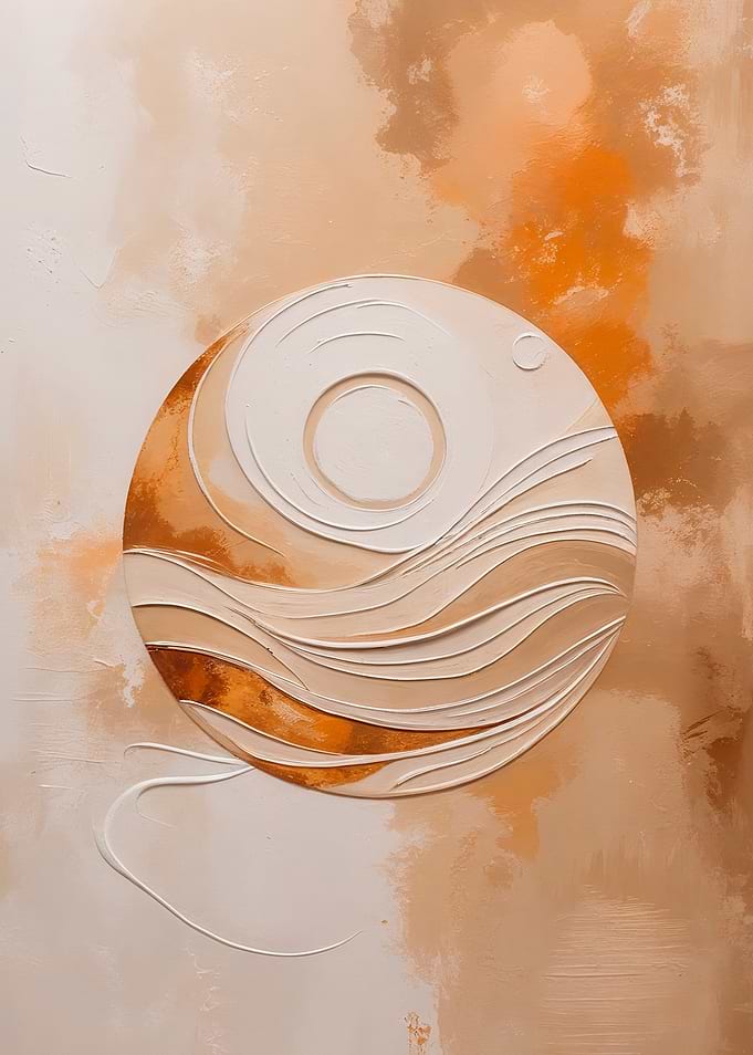 Abstract Circular Textured Painting