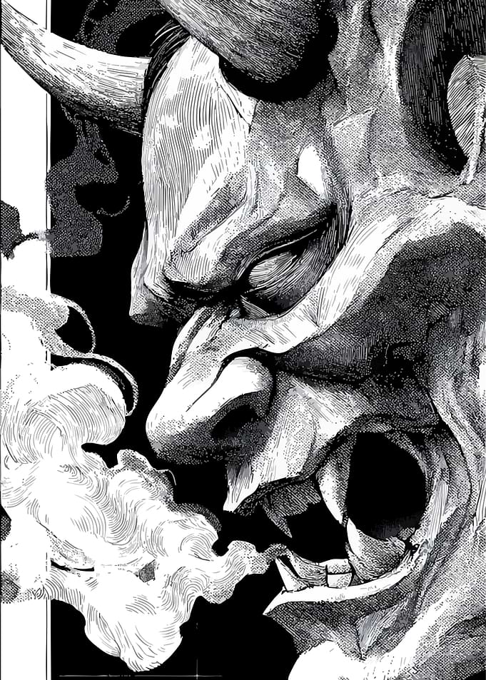 Demonic Mask with Smoke