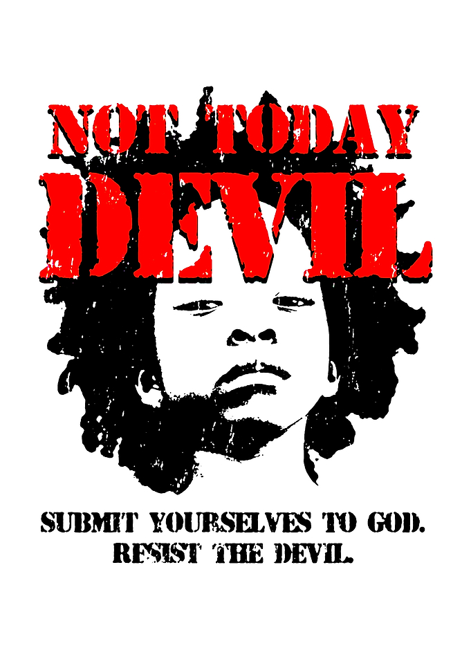 Not Today Devil Text Art