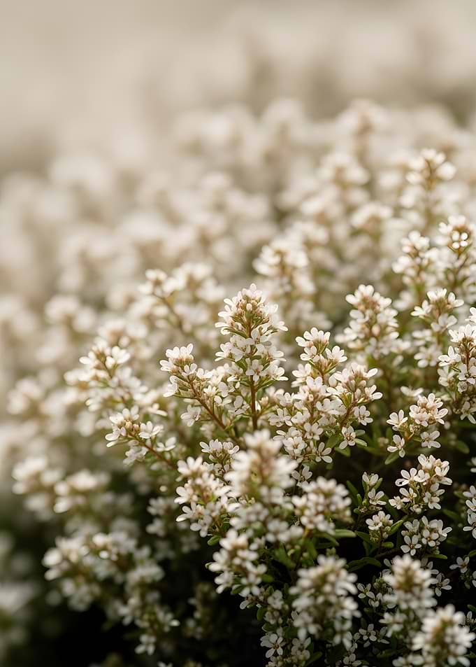 Close-up of Tiny White Flowers