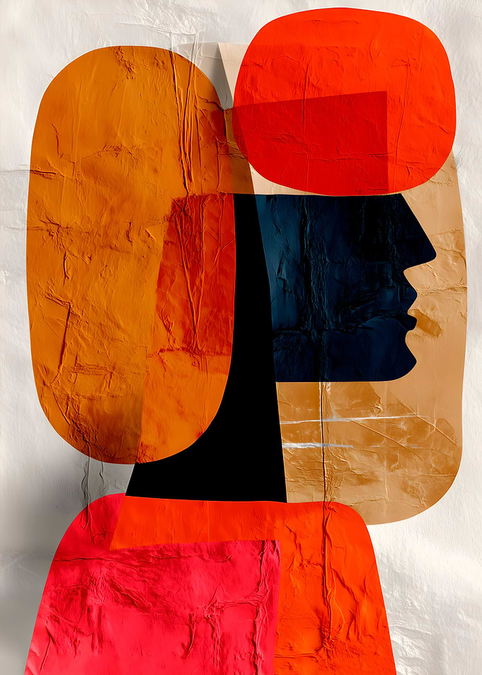 Abstract Collage with Geometric Shapes