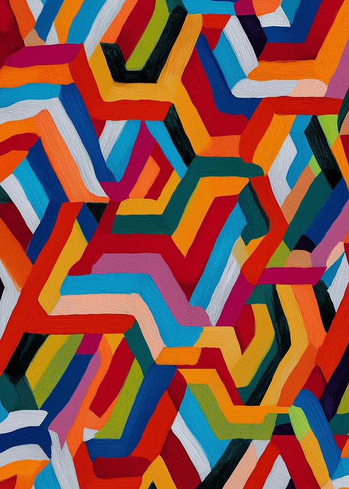 Abstract Geometric Hexagonal Pattern