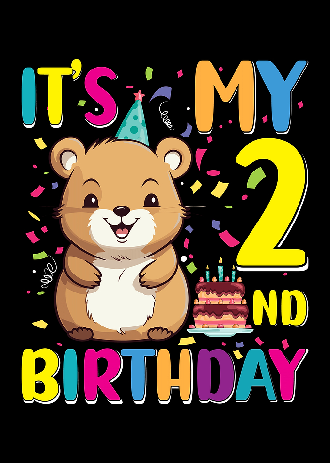 Cute Hamster's 2nd Birthday Celebration