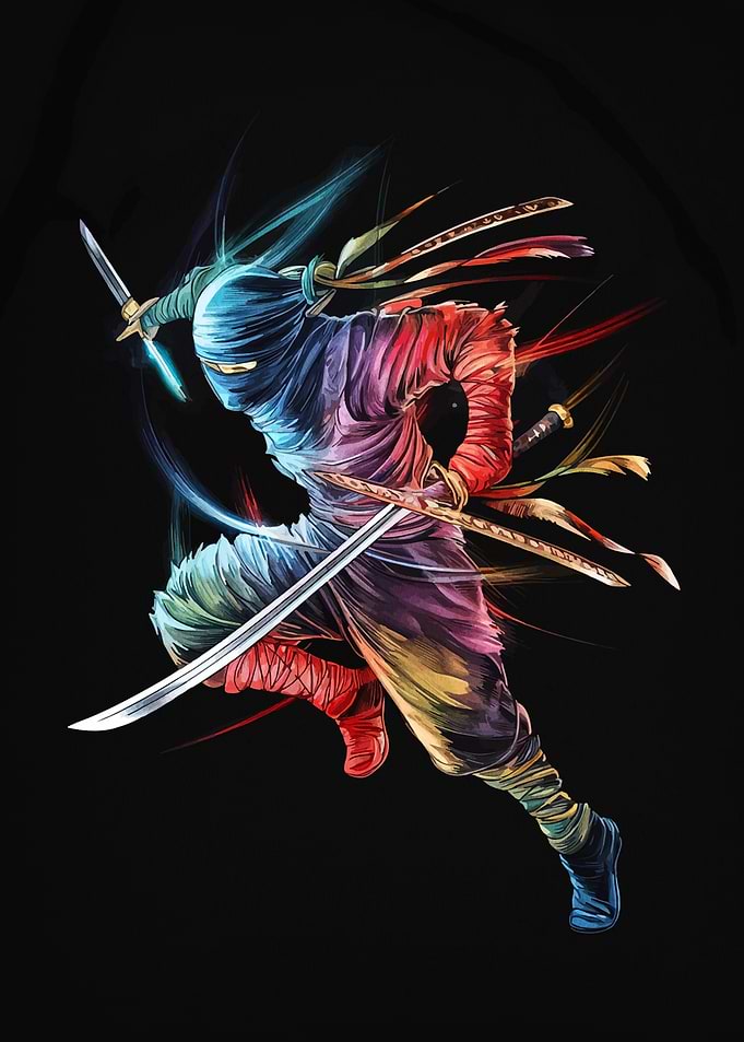 Colorful Ninja with Swords