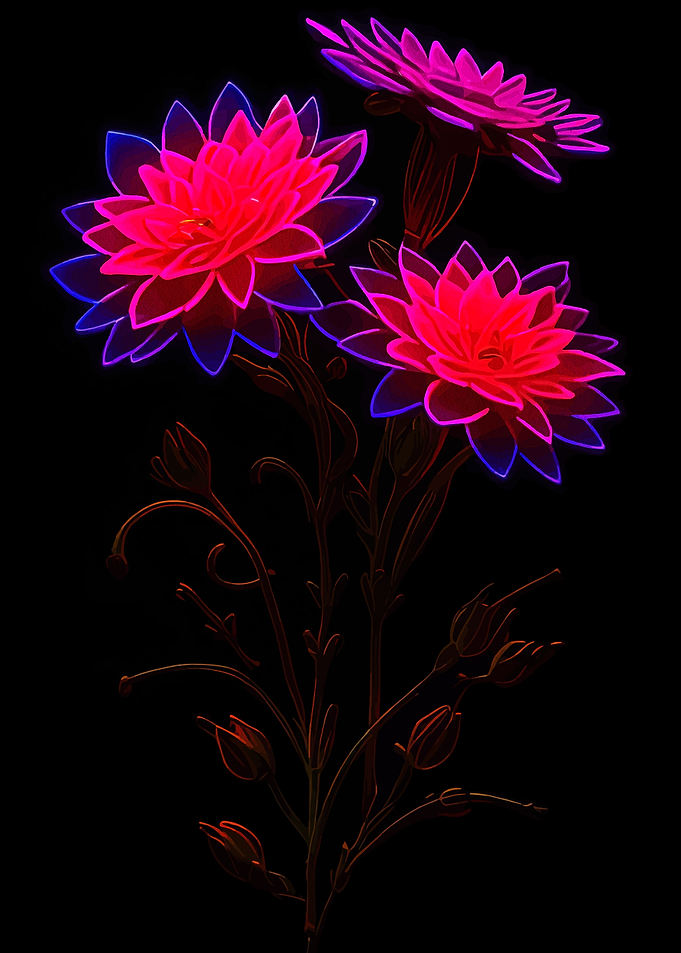 Neon Floral Arrangement