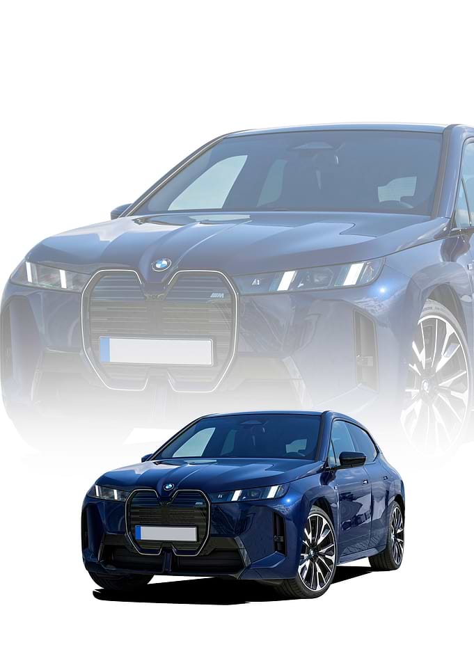 Blue BMW iX M70