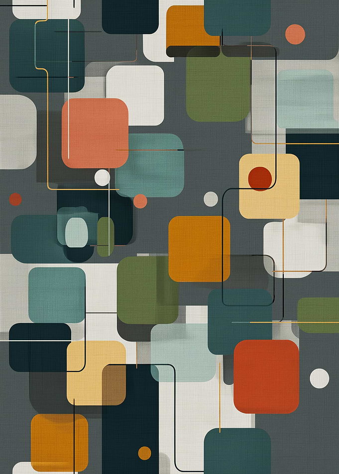 Retro Abstract Geometric Pattern