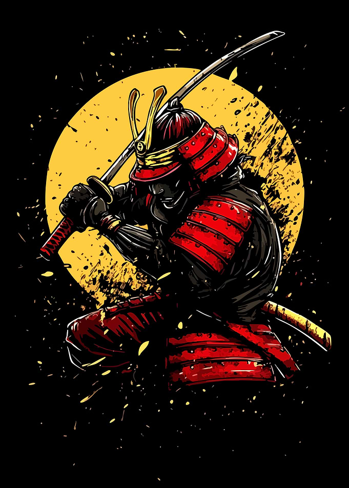 Samurai Warrior in Action