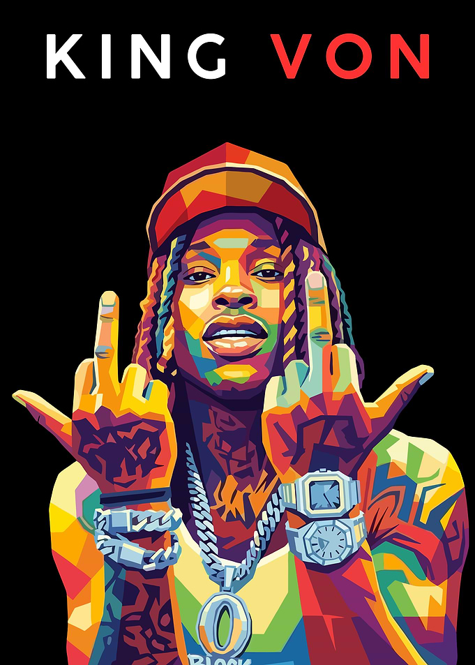 King Von Pop Art Portrait