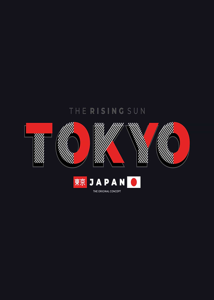 Tokyo Japan Text Art