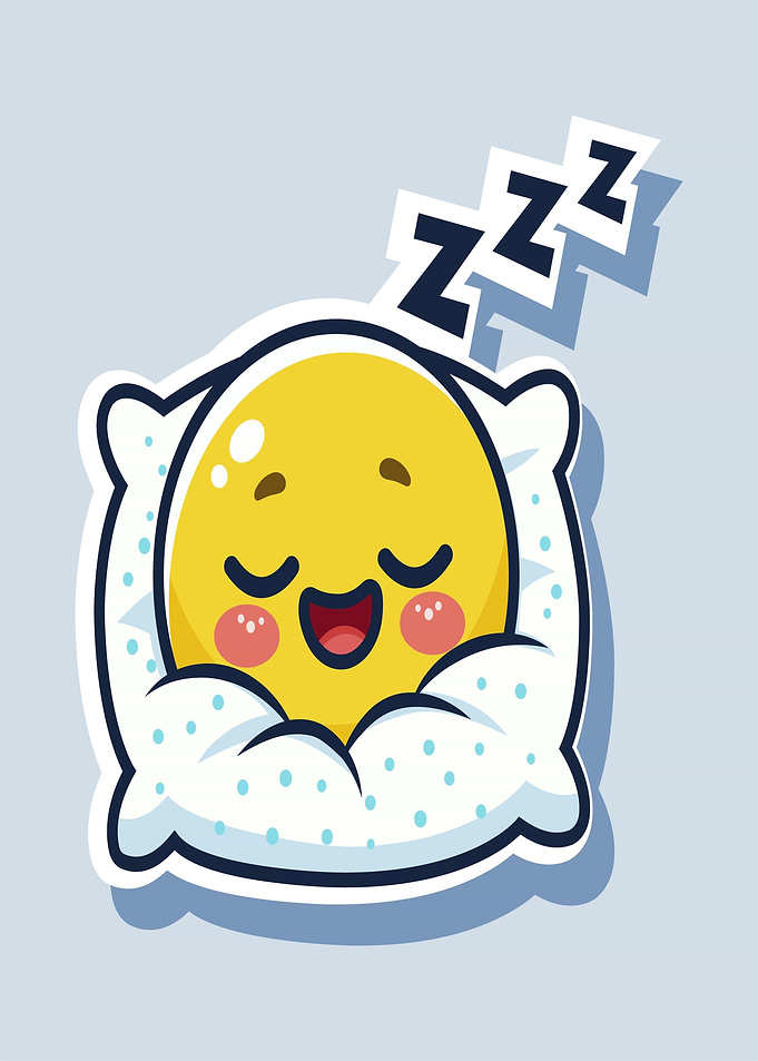 Sleeping Emoji on Pillow