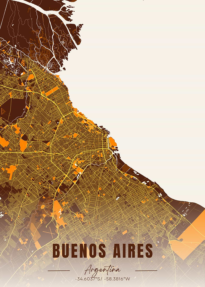 Buenos Aires Map Art