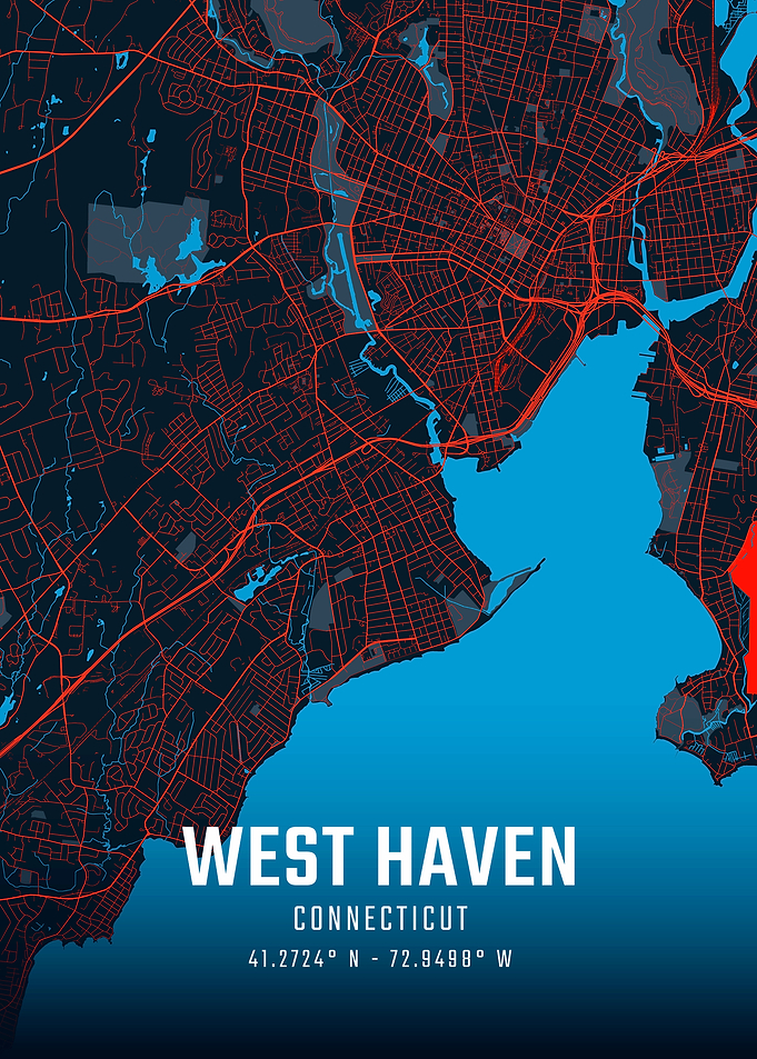 West Haven Connecticut City Map