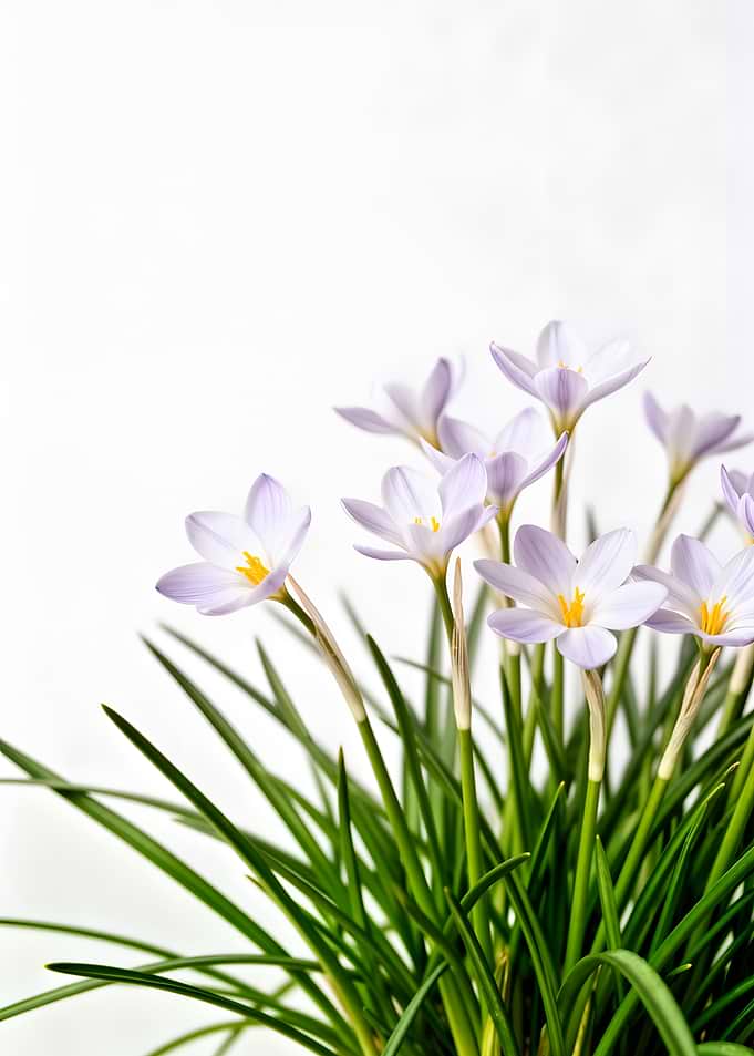 Delicate Purple Crocus Flowers