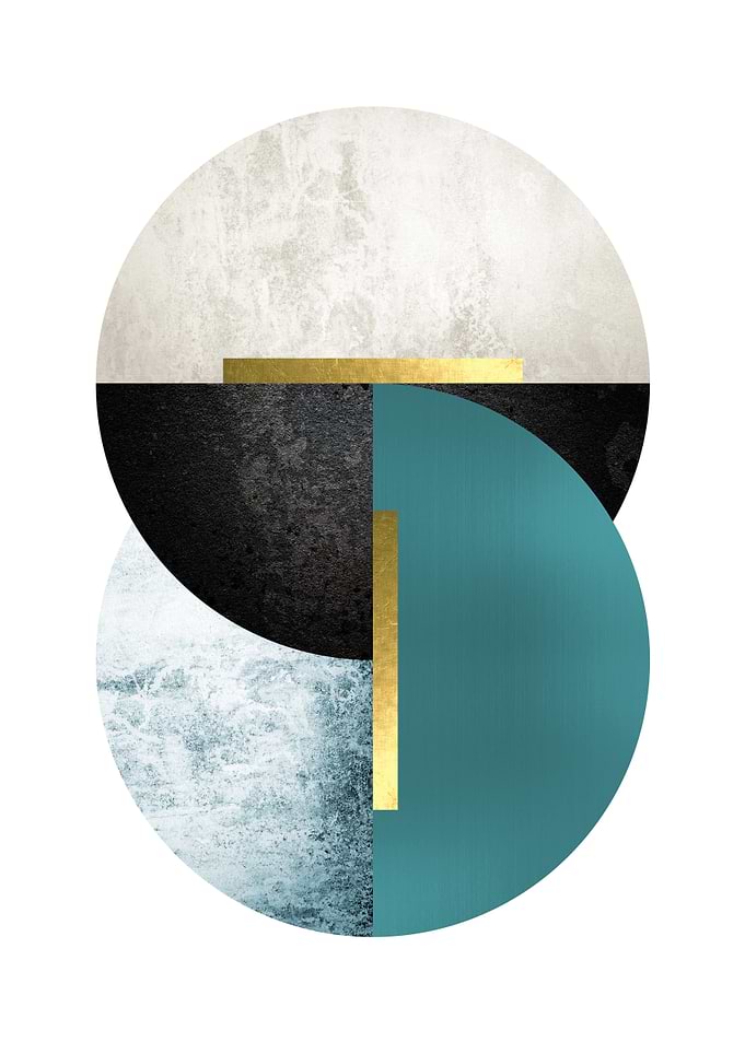 Abstract Geometric Circles with Textures