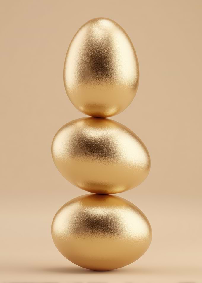 Balanced Golden Egg Stack