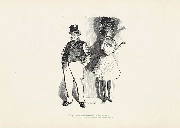 Manager and Actress Cartoon