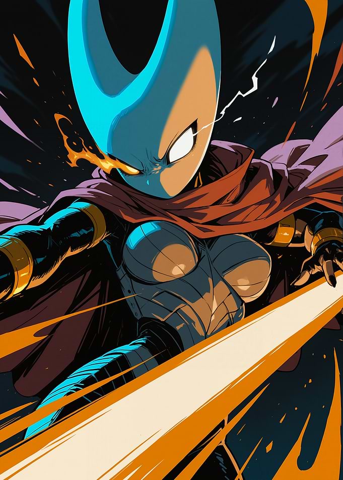 Anime Warrior with Energy Blade