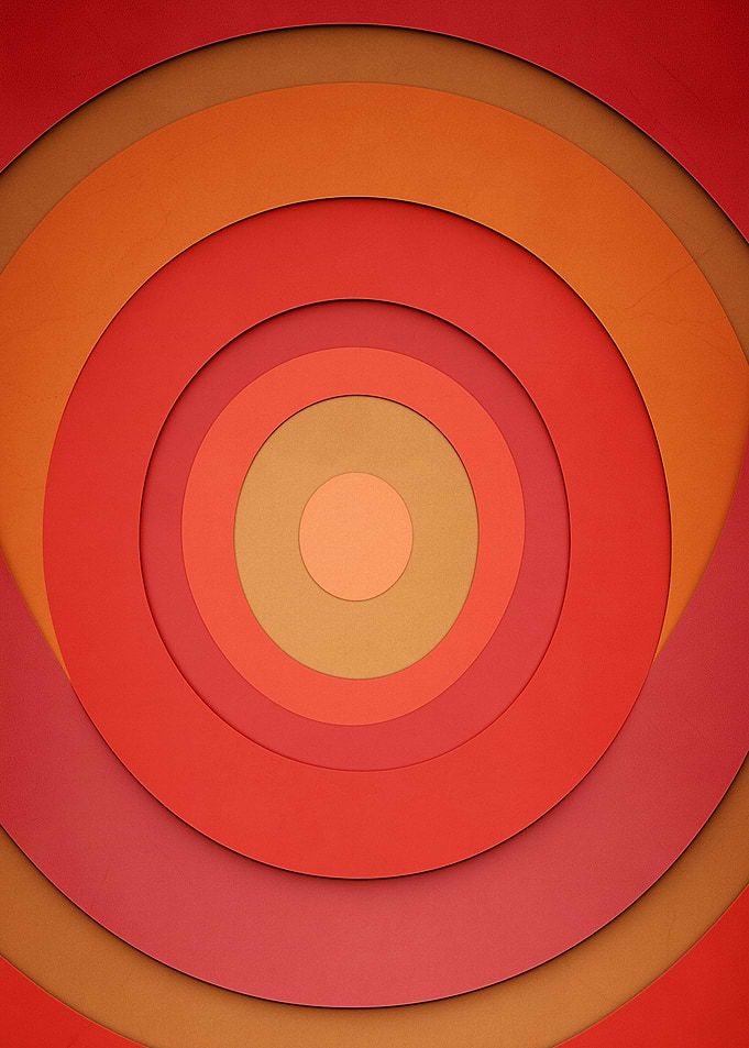 Concentric Circles of Warm Colors