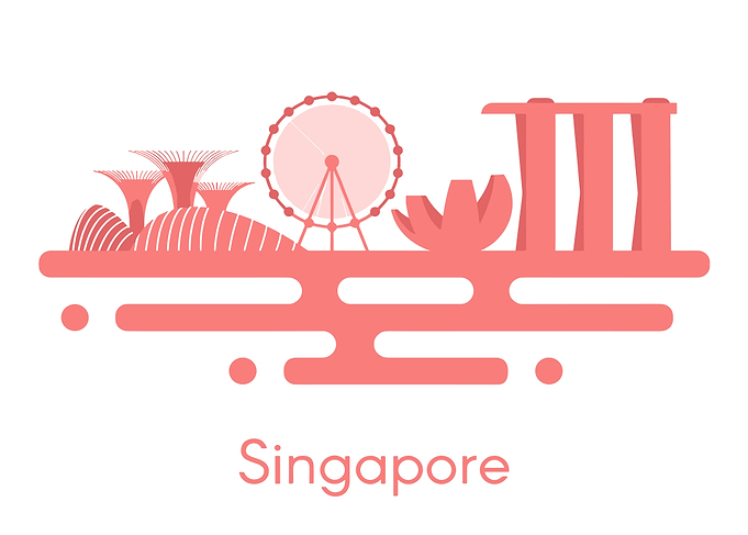 Singapore Skyline Illustration