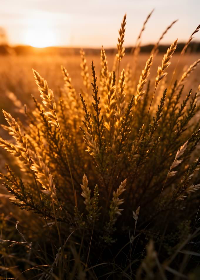 Golden Hour Wheat Field